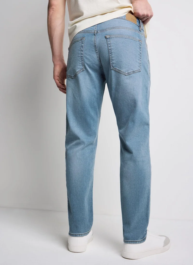 Matalan  Mid Wash Tapered Fit Jeans Regular for Men | Best Price UAE