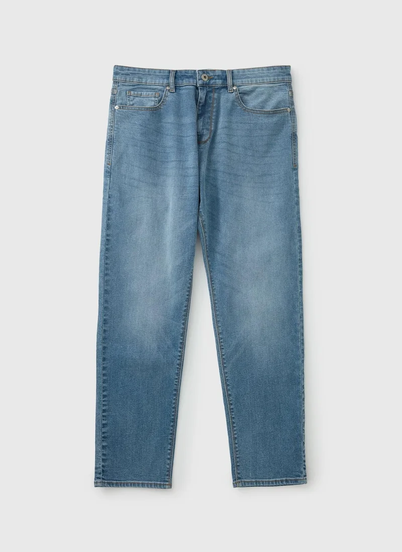 Matalan  Mid Wash Tapered Fit Jeans Regular for Men | Best Price UAE