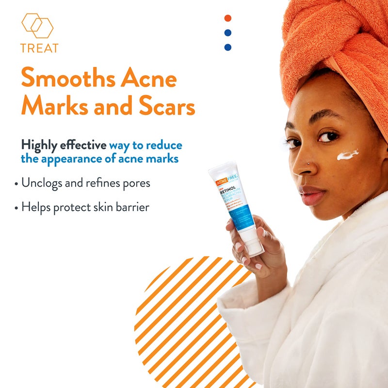 AcneFree Retinol Blemish Mark Resurfacing Serum with Hyaluronic Acid, and Niacinamide | Helps to Reduce the Appearance of Acne Marks | Redness Control | 1 Ounce - Image 2