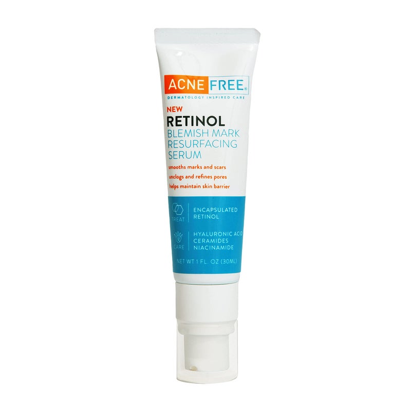 AcneFree Retinol Blemish Mark Resurfacing Serum with Hyaluronic Acid, and Niacinamide | Helps to Reduce the Appearance of Acne Marks | Redness Control | 1 Ounce - Image 1