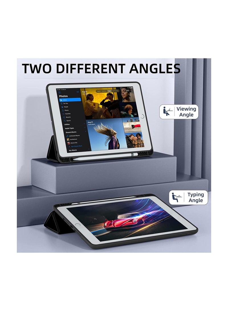 Captaintech Smart Case with Pencil Holder for iPad 10.2 Inch Generation 2021/2020 / 2019, Black - Image 4