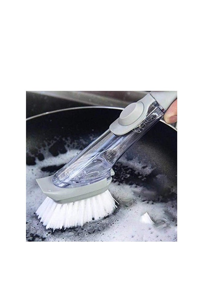 Generic Dishwashing Cleaning Brush Handle Soap Dispenser for Long Kitchen Sink Automatic Sponge for Countertop Cleaning  - Image 2
