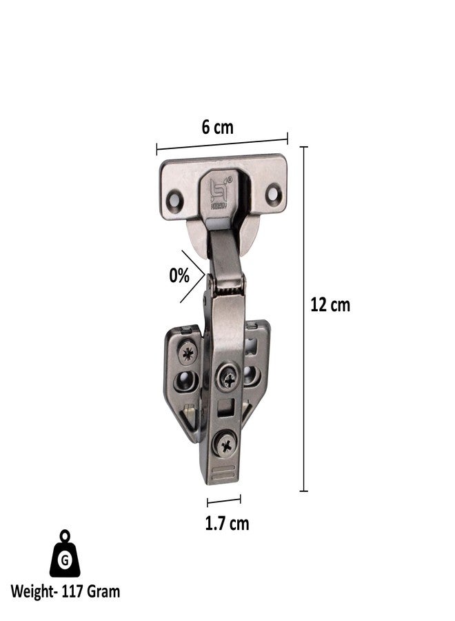 RAB Auto Hinges MS for Cabinet/Cupboards Hinges, Fix-on Normal Closing, Hydraulic Auto Hinges (Code:- Auto Hing, 0% Degree, Finish- Glossy Black, Pack of 1 Pair of 2 PCS) - Image 3