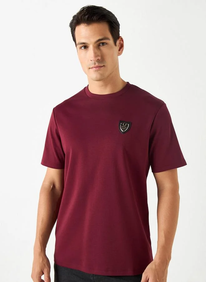 Emperor Emperor Applique Detail T-shirt with Short Sleeves