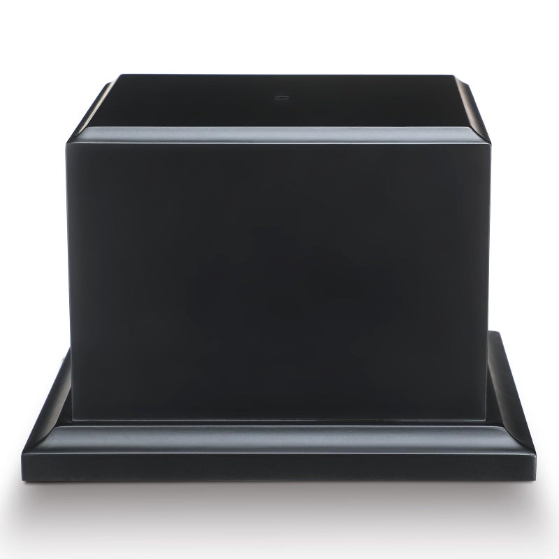 Chunful 1 Pack Wood Base Trophy Base DIY Square Stand Blank for Trophies Awards Trophies Figurines Cups Display Stand (4.5" X 4.5" X 2.5",Black) - Image 1