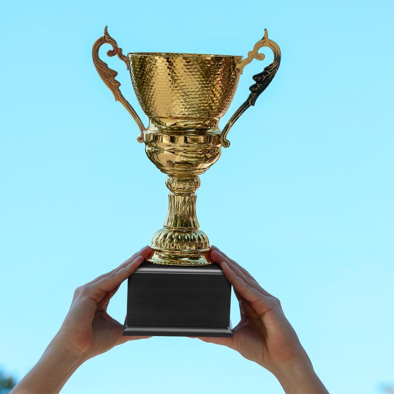 Chunful 1 Pack Wood Base Trophy Base DIY Square Stand Blank for Trophies Awards Trophies Figurines Cups Display Stand (4.5" X 4.5" X 2.5",Black) - Image 5
