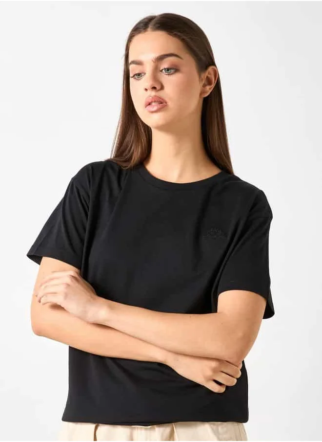 كابا Kappa Crew Neck T-shirt with Short Sleeves