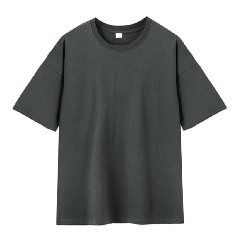 Cotton Round Neck 200g Loose Tee Unisex Summer sky blue - Image 2
