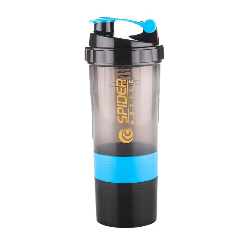 ATTRO Plastic Spider Shaker Bottle with Storage 300ml Protein Mixer Bottle with Compartment for Supplements, BPA-Free, Leakproof Gym Shaker Cup, Ideal for Workout, Gym, Travel Blue - Image 5
