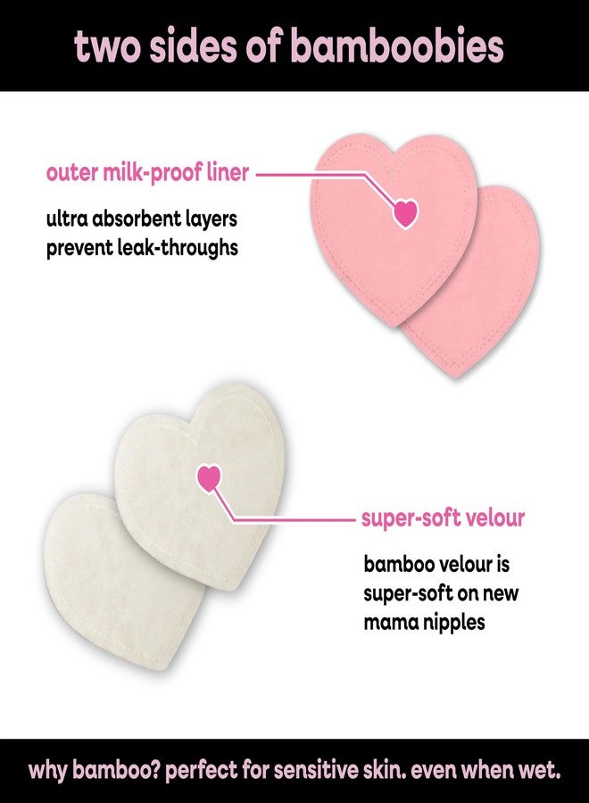 Bamboobies Women’s Nursing Pads, Reusable and Washable for Daily Use, Leak-Proof Pads for Breastfeeding, Pink, 12 Pads - Image 3