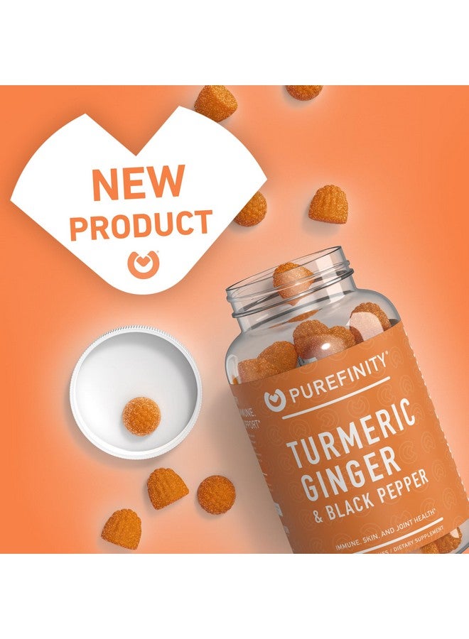PUREFINITY Turmeric and Ginger Supplement Gummies with Black Pepper, Joint Support Curcumin Chewables with Delicious Flavor - Gluten Free, Non-GMO, Vegan, 60 Count - Image 2