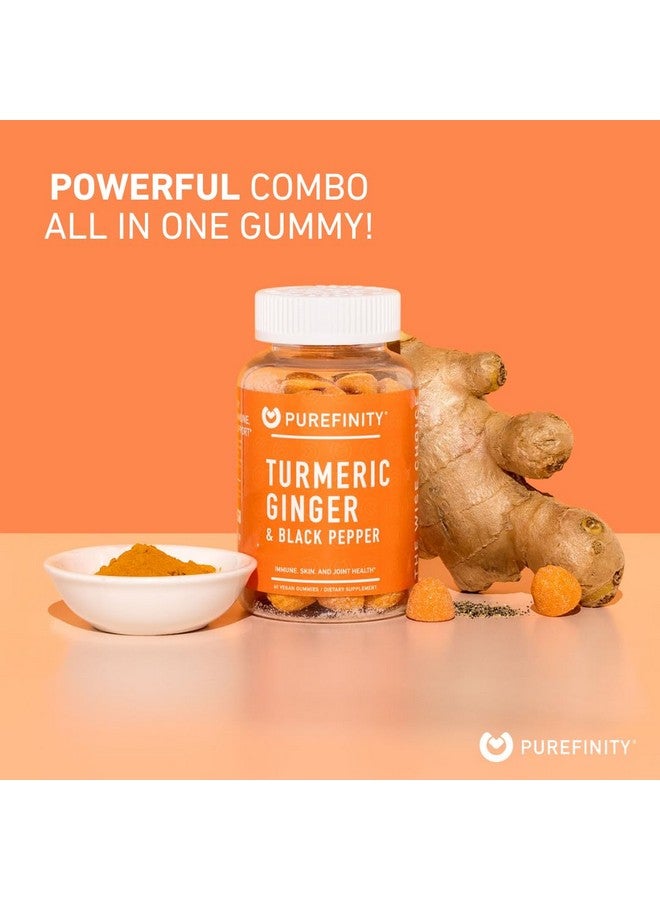 PUREFINITY Turmeric and Ginger Supplement Gummies with Black Pepper, Joint Support Curcumin Chewables with Delicious Flavor - Gluten Free, Non-GMO, Vegan, 60 Count - Image 5