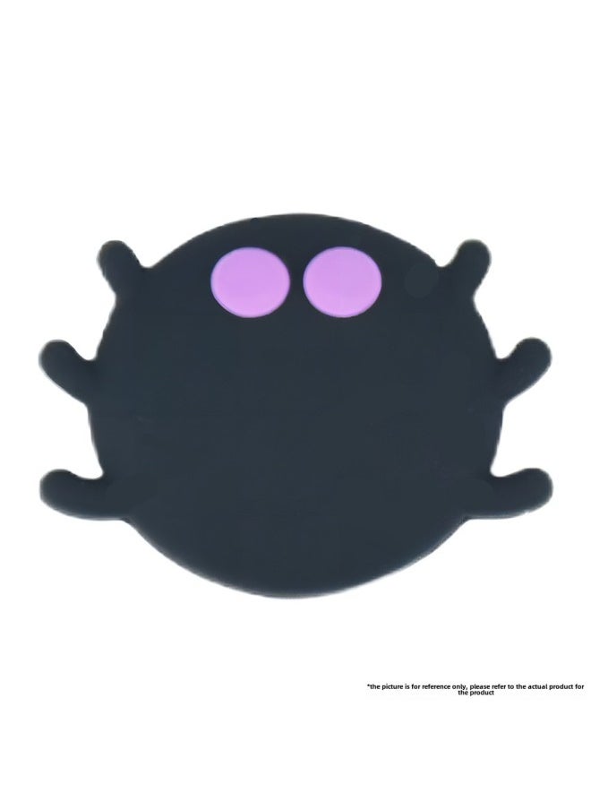 Generic For Nintendo Switch Ghost Spider Rocker Cap Handle Silicone Anti-slip Gaming Rocker Protection Halloween-Product Color:Purple Spider On Black Background (1 Pack)  - Image 1
