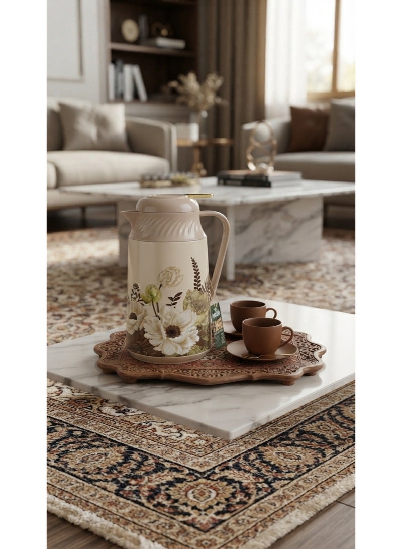 Sultan Aesthetic Floral Thermal Carafe - Insulated Coffee & Tea Thermos Flask with Handle - Image 2