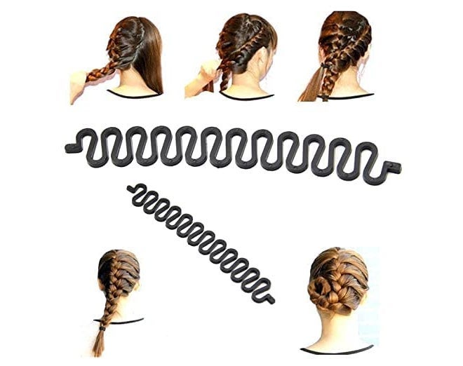 TINY DEAL Banana Bumpits Puff Maker Hairstyle Accessory, Hair Clip Hair Styling Tool Hair Styling Clip Hair Braider Twist Maker Braid Tool for Women and Girls - Image 5