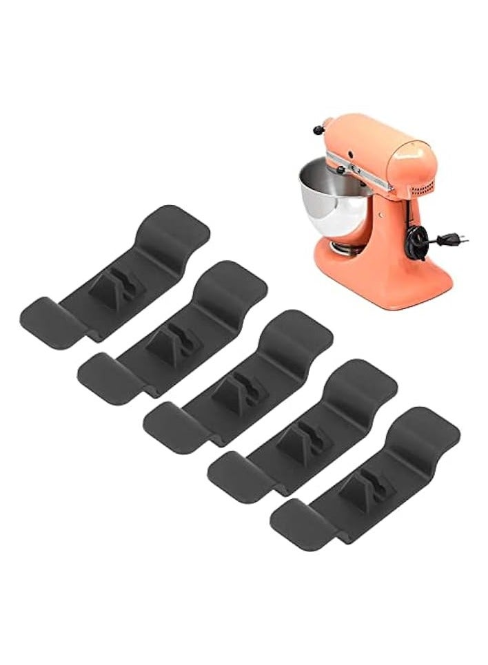 Sorandy 10Pcs Cable Wrapper Items Wire Keeper Cord Holder Cord Organizer Stick on Desk and Appliance Tidy Wrap Cord Keeper Cable Organization for Cooker Mixer Blender Air Fryer (Black)  - Image 3