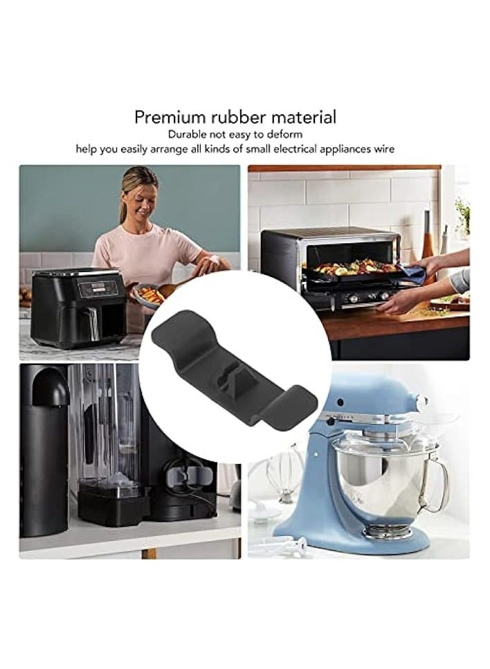 Sorandy 10Pcs Cable Wrapper Items Wire Keeper Cord Holder Cord Organizer Stick on Desk and Appliance Tidy Wrap Cord Keeper Cable Organization for Cooker Mixer Blender Air Fryer (Black)  - Image 5