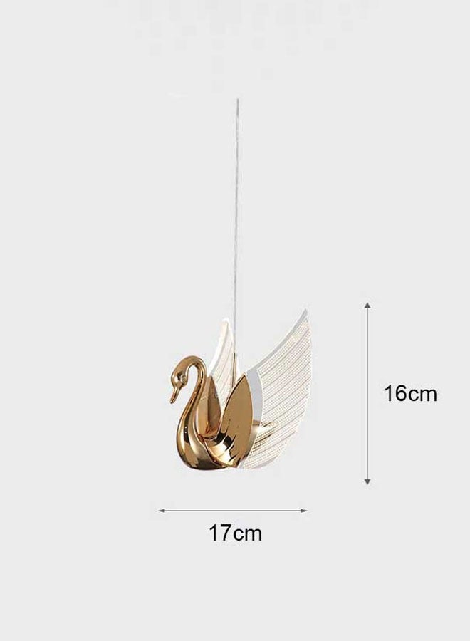 ٍSiera Light Single swan pendant light with gold frame and clear acrylic size single warm light 7 watt P643 - Image 2