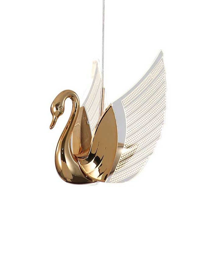 ٍSiera Light Single swan pendant light with gold frame and clear acrylic size single warm light 7 watt P643 - Image 3