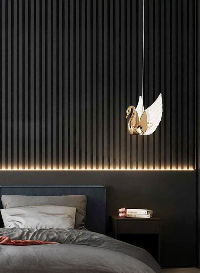 ٍSiera Light Single swan pendant light with gold frame and clear acrylic size single warm light 7 watt P643 - Image 5