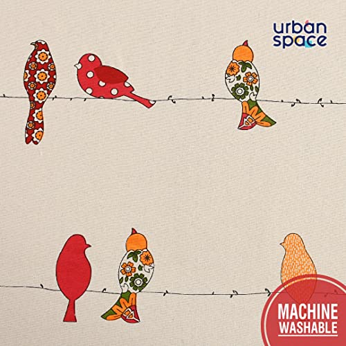 Urban Space 100% Cotton Dining Table Runner, Printed Anti Skid Runner for Dining Table, Center Table Runners for 4 Seater & 6 Seater Table (13" x 76", Humming Bird Red) - Image 2