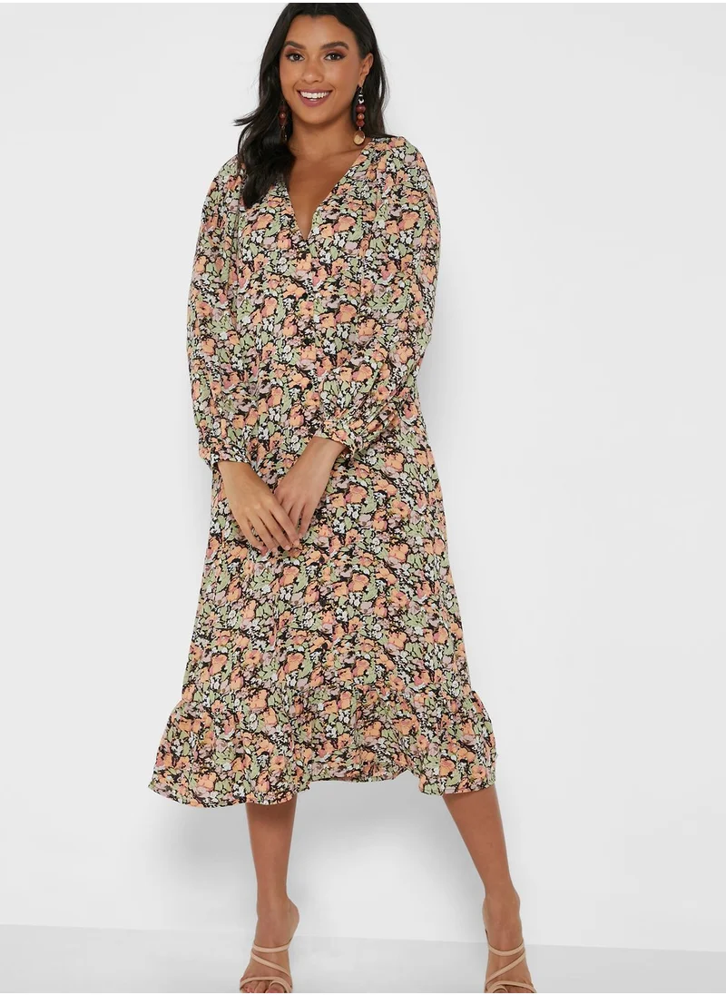 VERO MODA Printed Balloon Sleeve Dress