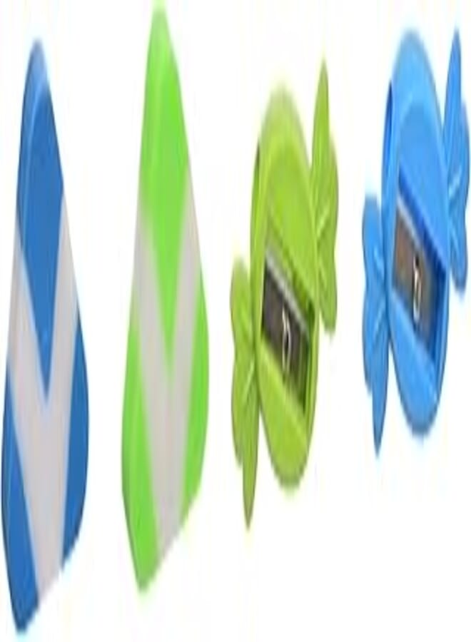 Doms DM-021 High Qulity Eraser Triangle Shape With Pencil Sharpener Candy Shape Set Of 4 Pcs For Office,Student - Multi Color