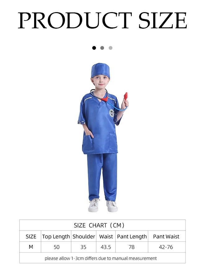 DUNISO Kids veterinary costume, suitable for boys and girls to wear doctor prop suits, role-playing sets, equipped with hats and six piece toy sets, suitable for heights of 110 to 130 centimeters  - Image 2
