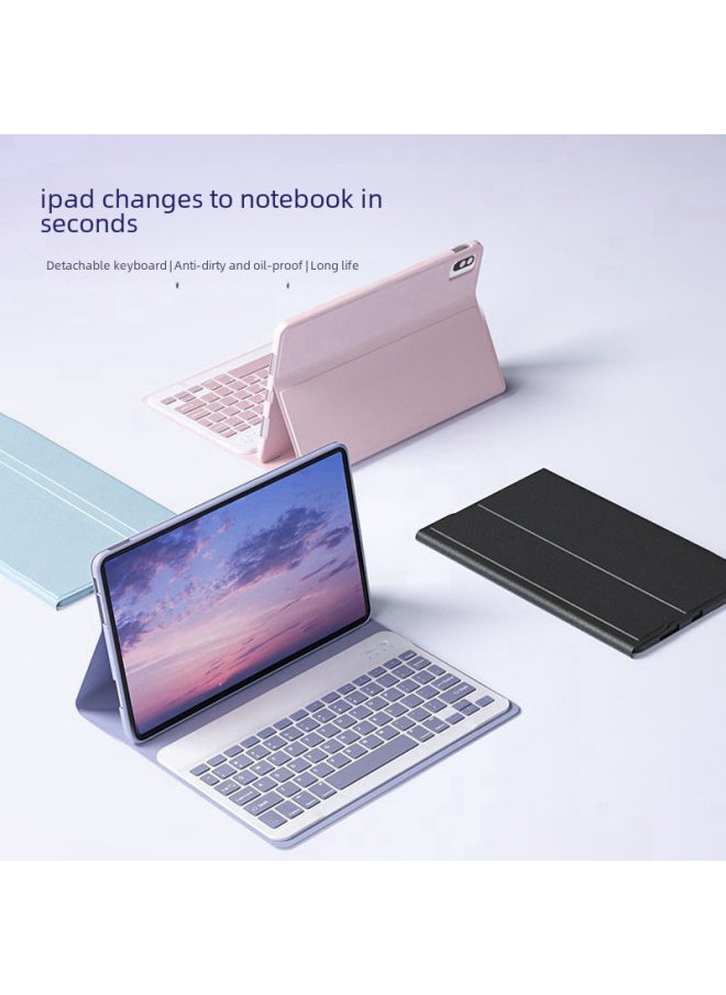 Generic - Digital Computer/tablet Protective Case Tablet Cover For Ipad Mini 1/2/3 Ipad Air 1/2 Galaxy Tab 4 7.0 Tab 4 8.0 10.1-Color:Sakura Powder + Keyboard + Bluetooth Mouse-Applicable Model:Millet 5 Pro 12.4 Inch - Image 1