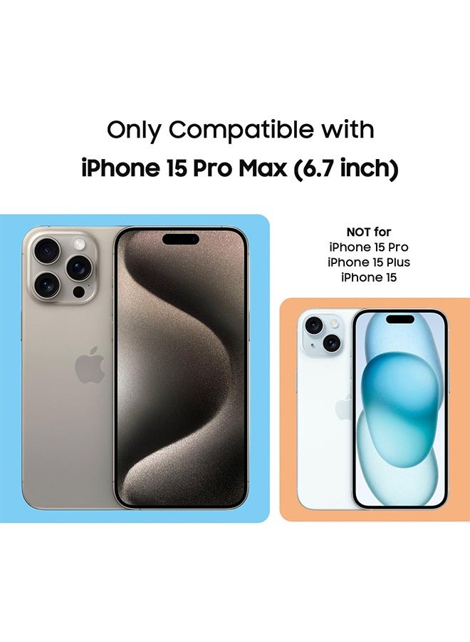 Beyond Magnetic Case Cover for iPhone 15 Pro Max with MagSafe and Camera Lens Protector, Shockproof Hard Case Cover (Grey+Black) - Image 2