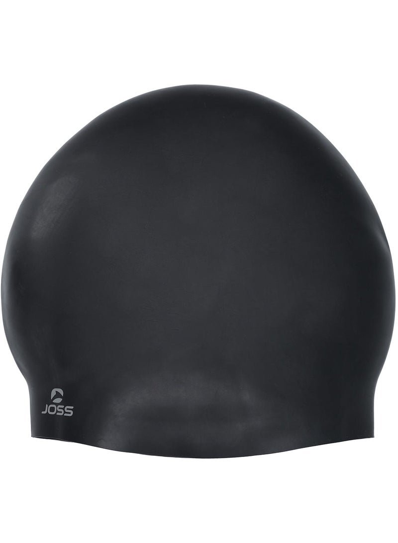 Black Silicone Swimming Cap  One Size, Durable, Comfortable Fit, Chlorine Protection, Ideal For Pool & Open Water Swims, Easy To Wear