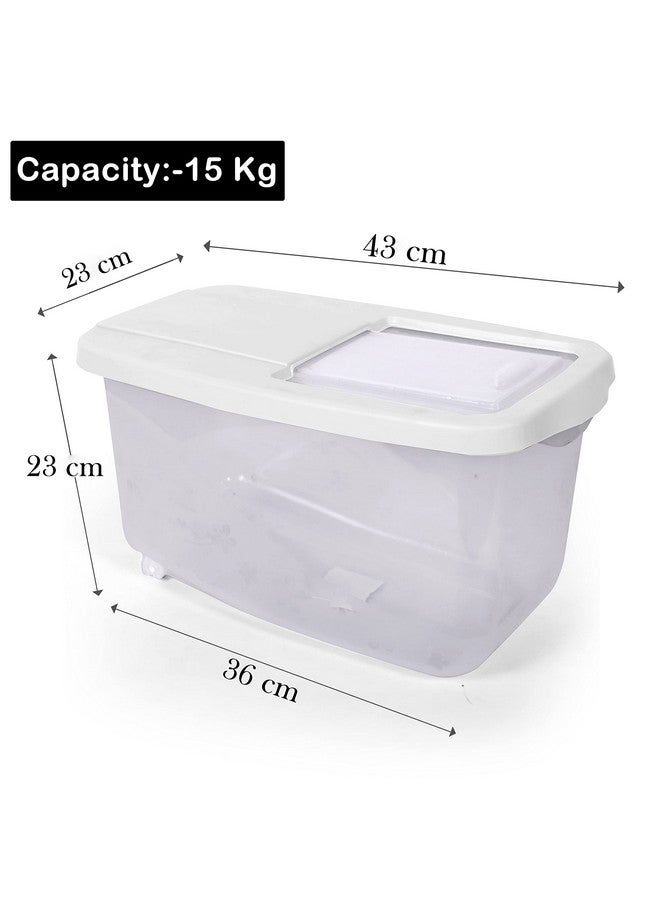 LWVAX Rice Storage Container 15Kg Large Rice Dispenser Airtight Food Rice Bin Household Sealed Cereal Grain Organizer with Lids for Storing Rice, Flour, Dry Food and More - Image 3