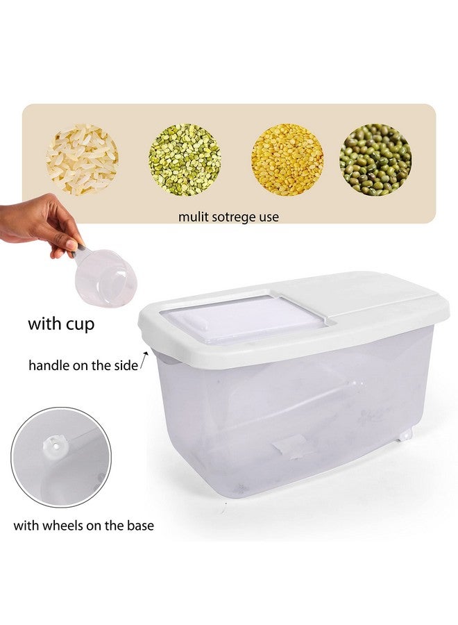 LWVAX Rice Storage Container 15Kg Large Rice Dispenser Airtight Food Rice Bin Household Sealed Cereal Grain Organizer with Lids for Storing Rice, Flour, Dry Food and More - Image 2