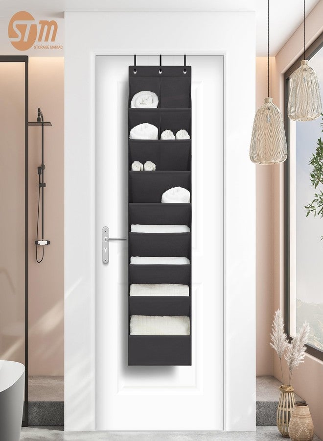 STORAGE MANIAC Over the Door Shoe Organizer Heavy-Duty Large Deep Pocket Hanging Shoe Organizer Shoe Rack Door Closet Shoe Organizer for Wall, Dorm & Narrow Door Storage Shoe Holder Black, 1 Pack - Image 2
