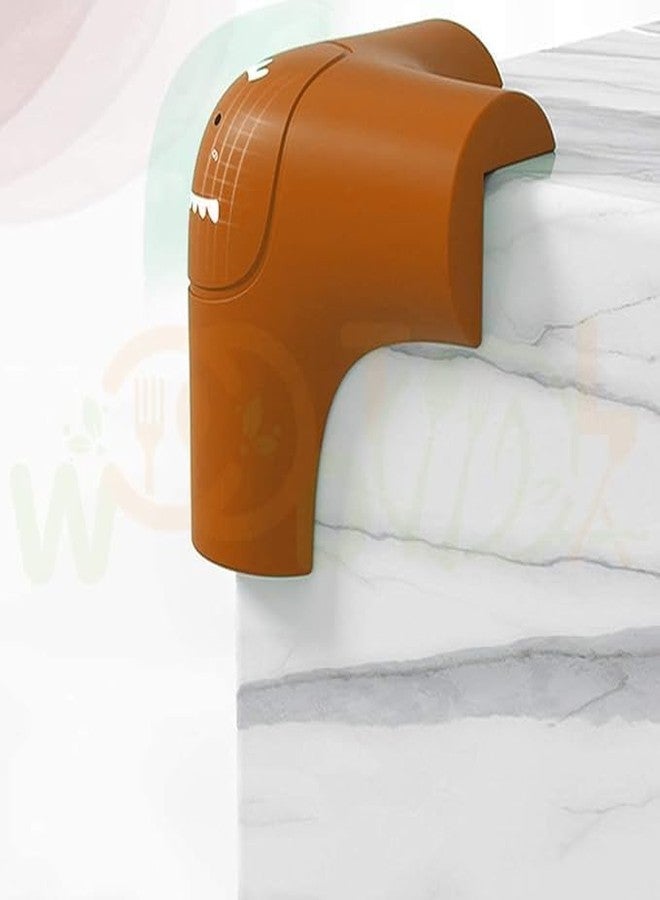 Clovis Soft Baby Proofing Corner Guards & Edge Protectors - Pre-Taped Table Corner Protector, Child Safety Furniture Bumper, Sharp Corner Cushions (Brown, Set of 4) - Image 3