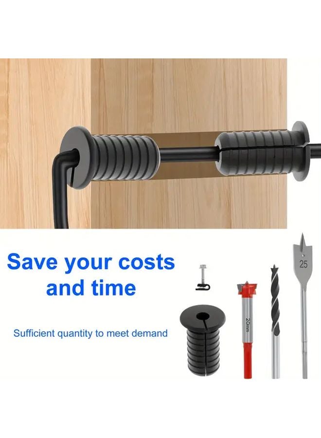Black Cable Routing Kit Easy To Use Wire Mounting Accessories Installation Set - Image 4