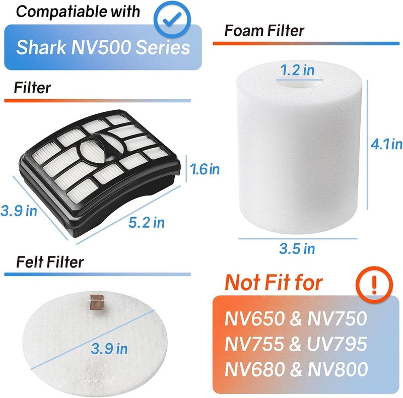 Ximoon NV500 NV501 Filter for Shark Vacuum Filter replacement 500 Series NV502 NV503 NV505 NV510 NV520 NV552 NV640 NV642 UV560 Xff500 - Image 2