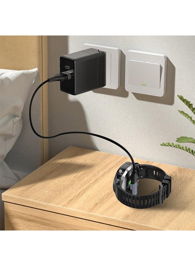 بشكل مختصر (عبوة 4+4) محول كابل شحن USB-C لساعات Garmin، كابل شحن من النوع C متوافق مع Garmin Fenix 8 و7 و7X و6 Pro Solar، وVivoactive 6 و5 و4S، وVenu 3 و3S وSQ، وForerunner 165/55/970/965/265، وTactix - Image 4