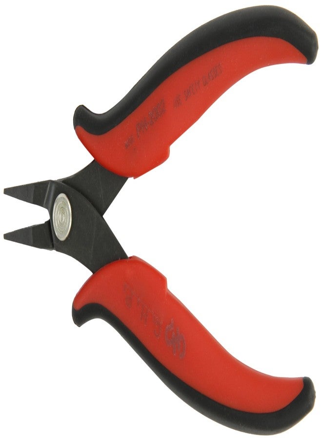 Hakko CHP PN-2002 General Purpose Short-Nose Pliers, Pointed Nose, Smooth Jaws, Black, Red, Grey, 20mm Jaw Length, 1.2mm Nose Width, 3mm Thick Steel - Image 1