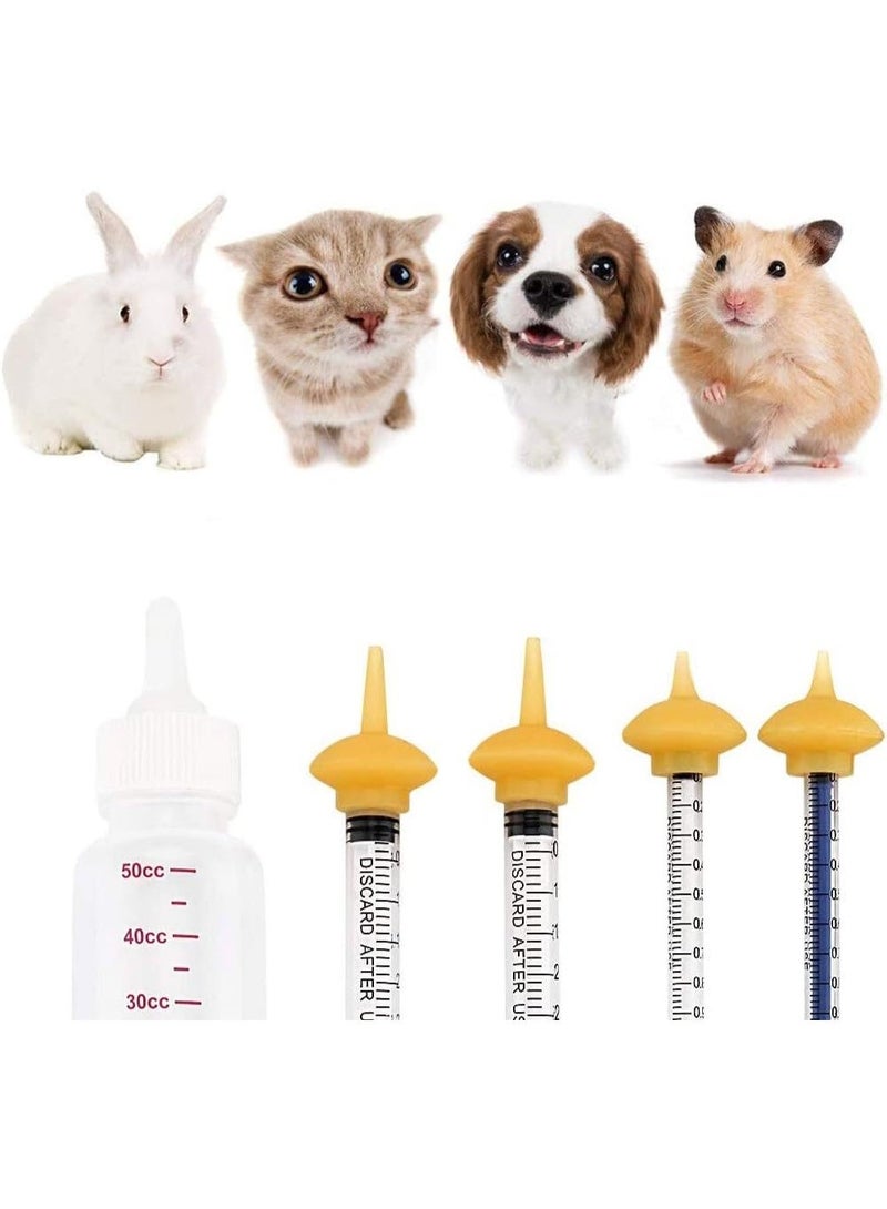 LuckyNov Pet Feeding Syringe Set, Nursing Bottle Kits with Pacifier, Replacement Nipple Mini Cat Feeding Bottle for Newborn Kittens, Puppies, Rabbits, Small Animals, Squirrel - Image 5