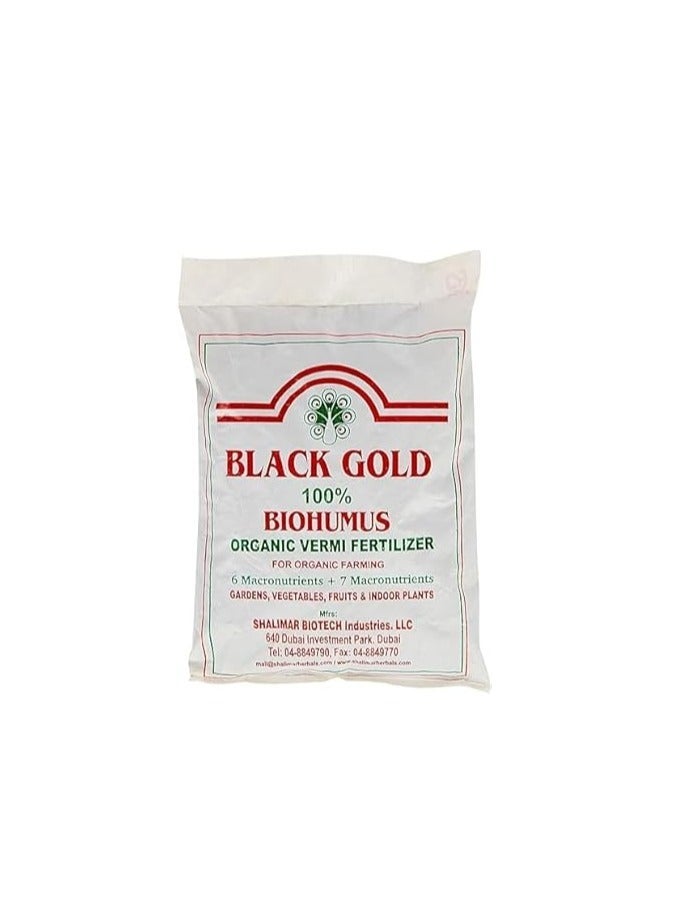 Black Gold Shalimar Black Gold Vermi Fertilizer humus Pellets 1kg For all Indoor & Outdoor Plants
