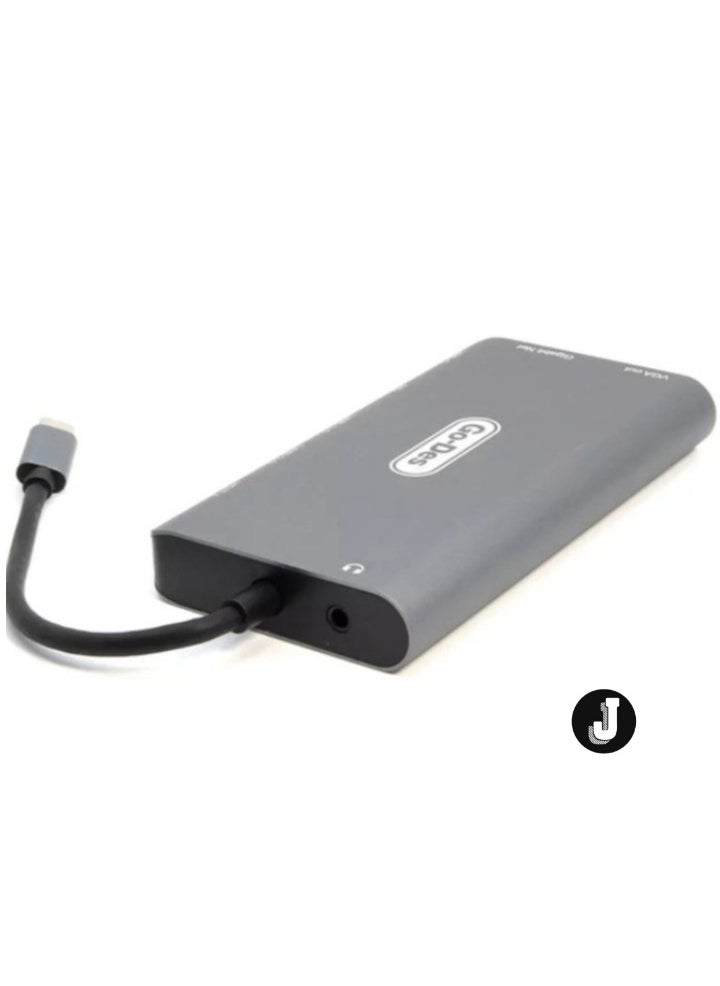 JAJEEK "USB-C Hub Adapter GD-8792 – 4-in-1 Multiport Adapter with HDMI, USB 3.0, and Power Delivery for Laptops and Tablets"  - Image 2