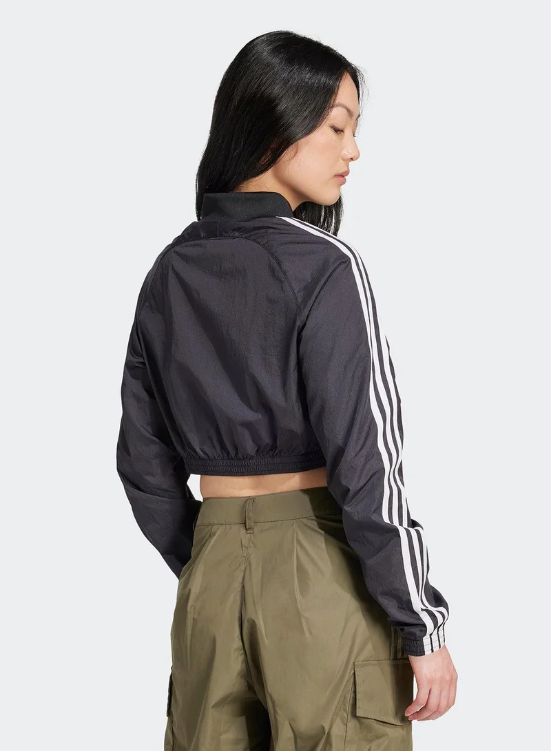 Adidas Originals Black Adicolor Teamgeist Cropped Track Top for Women | Best Price UAE