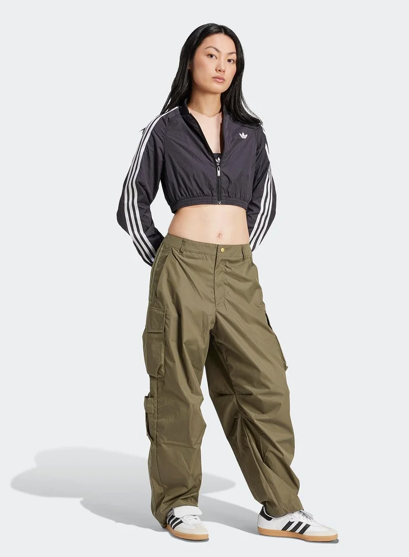 Adidas Originals Black Adicolor Teamgeist Cropped Track Top for Women | Best Price UAE