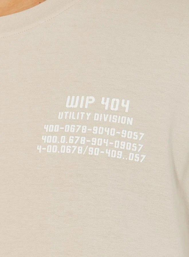 Styli Slogan Print Oversized Jersey T-Shirt