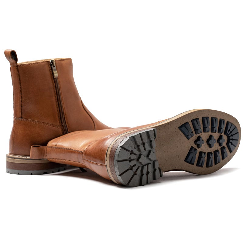 Arkbird Men's Chelsea Boots Zip Ankle Dress Boot Genuine Leather Boots for Casual and Formal - Image 4