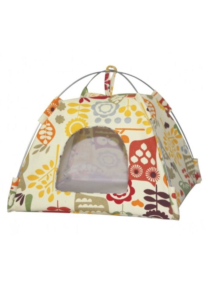 Pattern Bird Tent House Multicolor 14x15x14 Cm