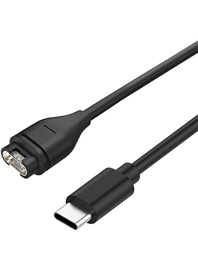 Generic 1M Type C/USB C Charging Cable for Garmin Vivoactive 5 4 4S 3, Fenix 7 7S 7X 6 6S Pro 5 5S 5X Plus, Forerunner 935 945 55 245 45 45S S40 S42 S60,Vivomove,Vivosport,Venu sq/Instinct 2 2S  - Image 1
