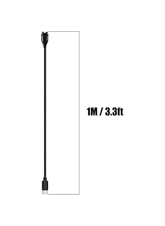 Generic 1M Type C/USB C Charging Cable for Garmin Vivoactive 5 4 4S 3, Fenix 7 7S 7X 6 6S Pro 5 5S 5X Plus, Forerunner 935 945 55 245 45 45S S40 S42 S60,Vivomove,Vivosport,Venu sq/Instinct 2 2S  - Image 3