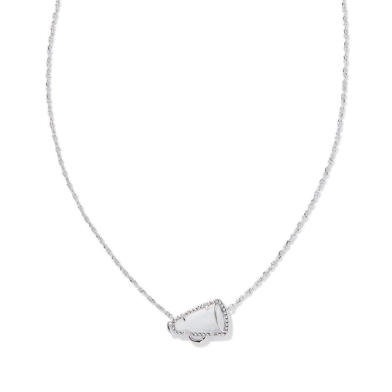 Kendra Scott Cheer Short Pendant Necklace, Rhodium Plated Brass, Mother-of-Pearl, Fashion Jewelry for Women - Image 5